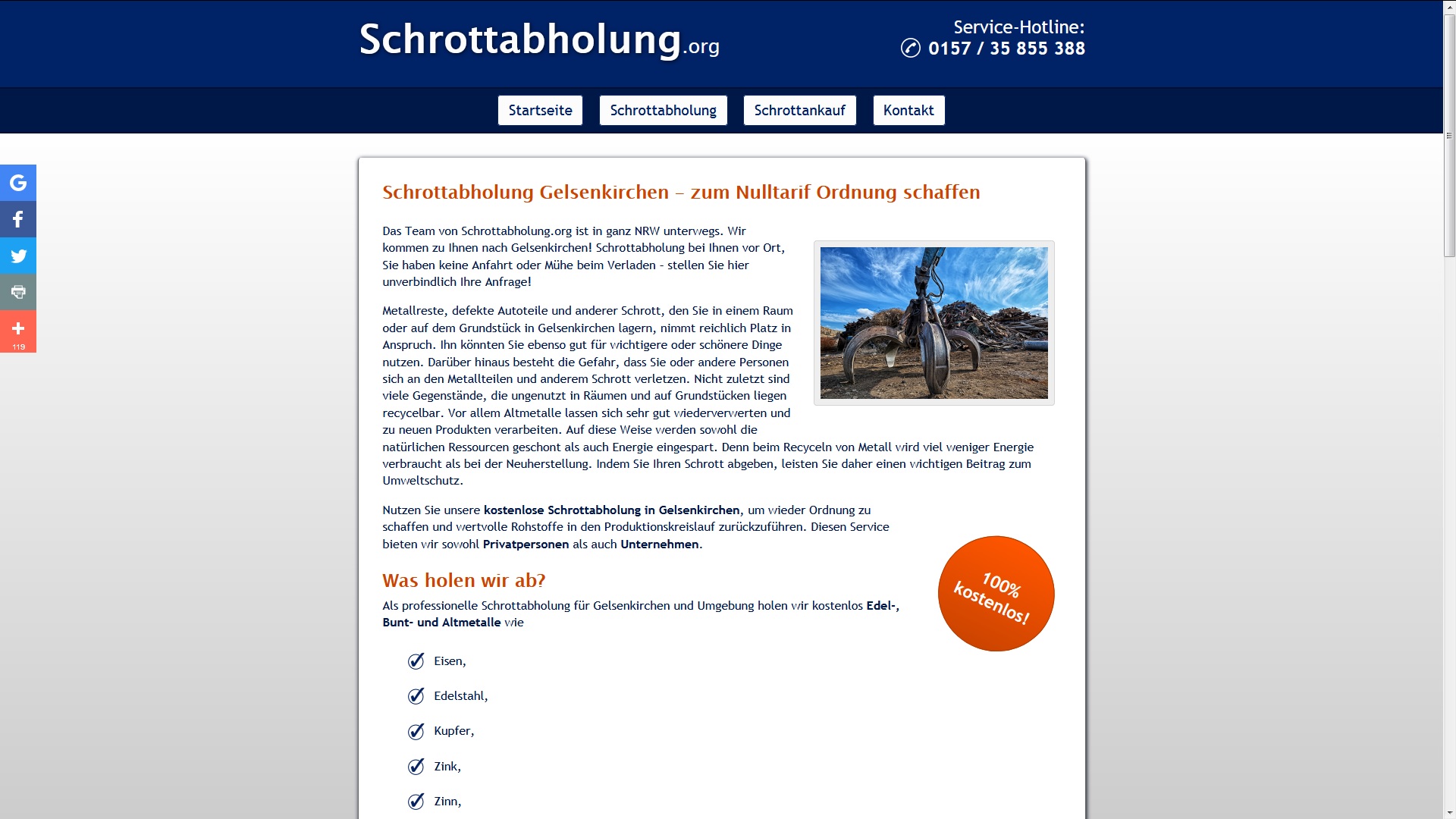 Freie Sicht schaffen mit kostenloser Schrottabholung in NRW