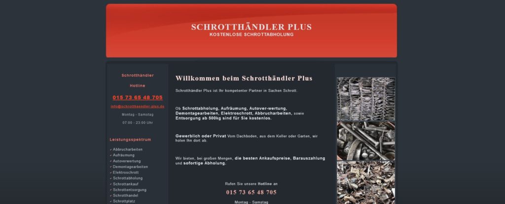 Schrottankauf Köln und Umgebung - Schrotthändler Plus