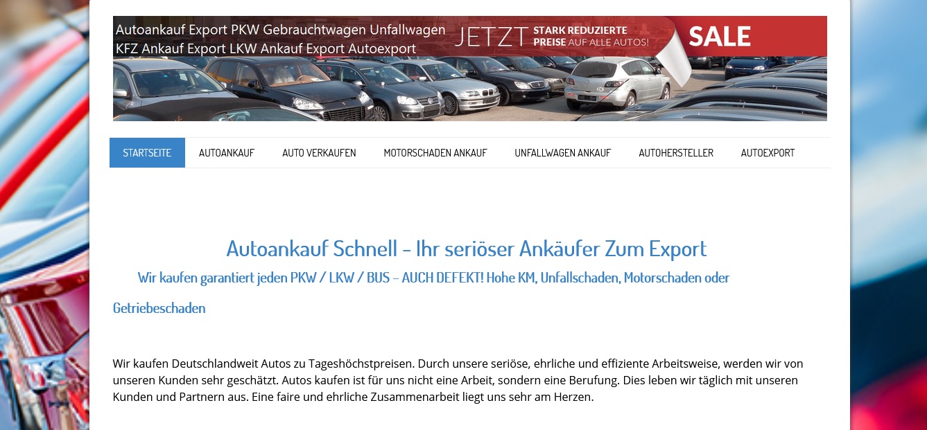 Autoankauf Export kauft jeden Gebrauchtwagen an