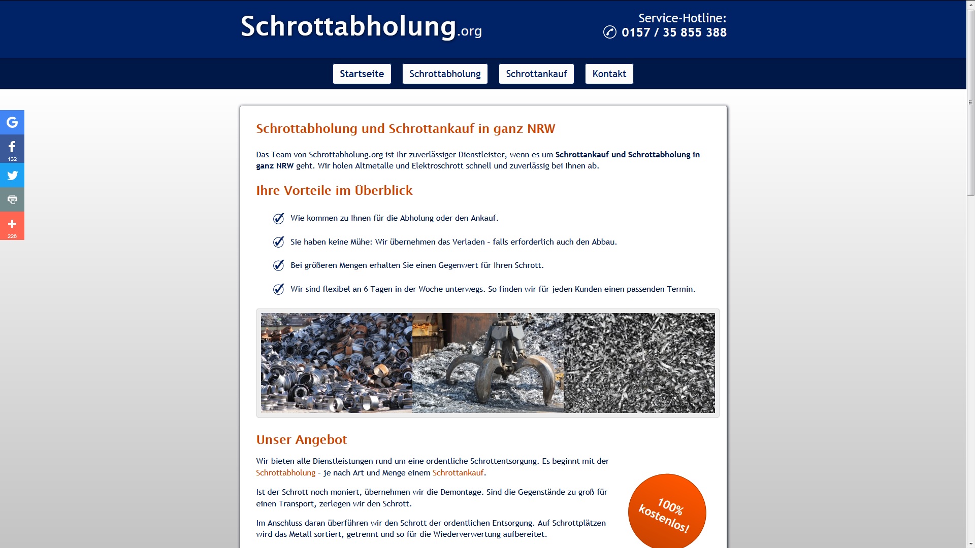 Schrottabholung Leverkusen : 100% Gratis