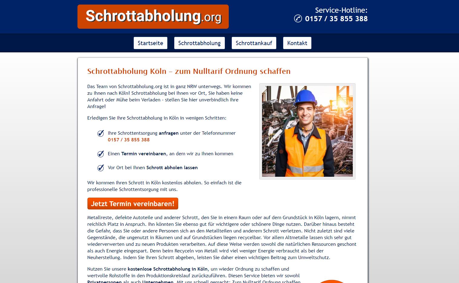 Schrottabholung in Köln: Wir helfen Ihnen gerne weiter!